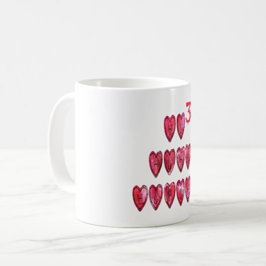 Het Ho Ho Hearts Collectie. Koffiemok (Voorkant links)