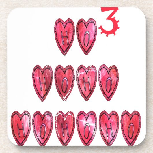 Het Ho Ho Hearts Collectie. Onderzetter (Voorkant)