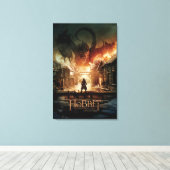 Het Hobbit - Laketown Movie Poster Canvas Afdruk (Insitu (Houten vloer))