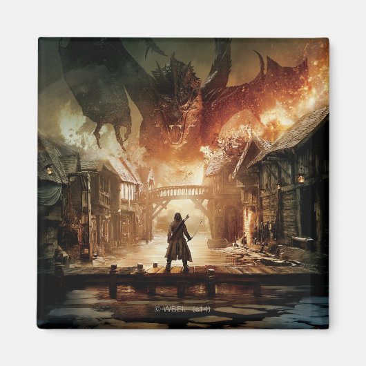 Het Hobbit - Laketown Movie Poster Magneet (Voorkant)