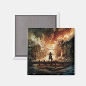 Het Hobbit - Laketown Movie Poster Magneet (Voorkant / Achterkant)