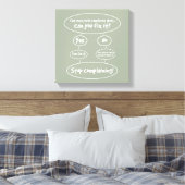 Het 'Hoe kan ik niet meer klagen'-diagram Canvas Afdruk (Insitu (Slaapkamer))