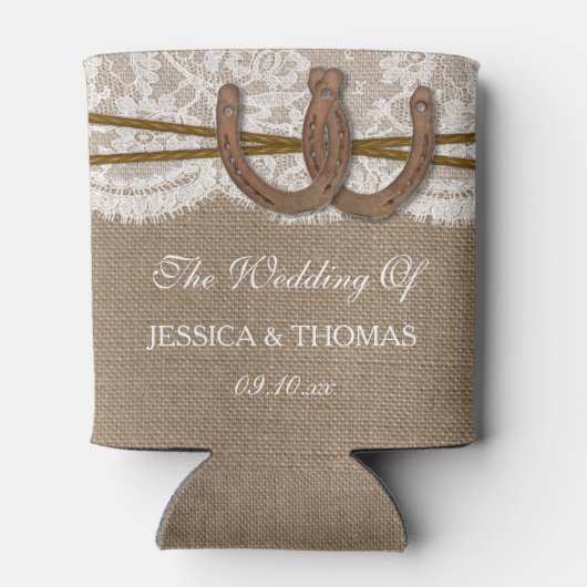 Het Hoefijzer Rustic Wedding Collectie Blikjeskoeler (Achterkant)