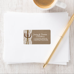 Het Hoefijzer Rustic Wedding Collectie Etiket