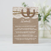 Het Hoefijzer Rustic Wedding Collectie Informatiekaartje (Staand voorkant)