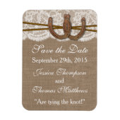 Het Hoefijzer Rustic Wedding Collectie Magneet (Verticaal)