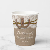Het Hoefijzer Rustic Wedding Collectie Papieren Bekers (Achterkant)