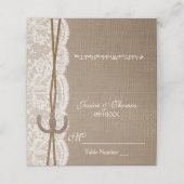 Het Hoefijzer Rustic Wedding Collectie Plaatskaartje (Buitenkant ongevouwen)