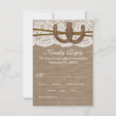Het Hoefijzer Rustic Wedding Collectie RSVP Kaartje (Voorkant)