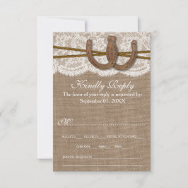 Het Hoefijzer Rustic Wedding Collectie RSVP Kaartje