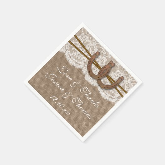 Het Hoefijzer Rustic Wedding Collectie Servetten (Hoek)