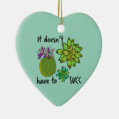 Het hoeft niet zo te zijn keramisch ornament (Rechts)