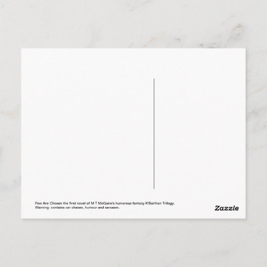 Het Hoesje Kunstwerk voor weinigen wordt gekozen Briefkaart (Achterkant)