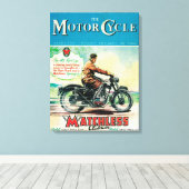 Het Hoesje Motor Cycle Magazine Canvas Afdruk (Insitu (Houten vloer))