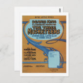 Het  Hoesje van de drie musketiers Briefkaart (Voorkant / Achterkant)