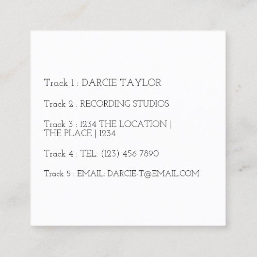 Het Hoesje van het Album van het verslag Ontwerp U Vierkante Visitekaartje (Achterkant)