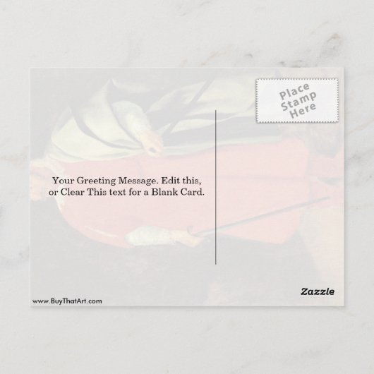 het hof jester barossa van diego Velazquez Briefkaart (Achterkant)