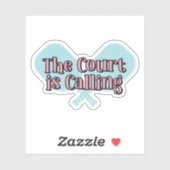 "Het Hof roept" op een Pickleball Paddle Sticker (Vel)