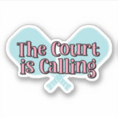 "Het Hof roept" op een Pickleball Paddle Sticker (Voorkant)