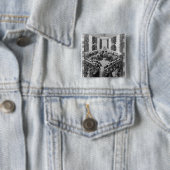 Het Hof van Justitie Vierkante Button 5,1 Cm (In situ)