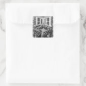 Het Hof van Justitie Vierkante Sticker (Tas)