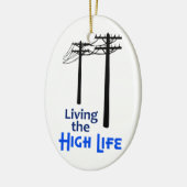 Het hoge leven keramisch ornament (Links)