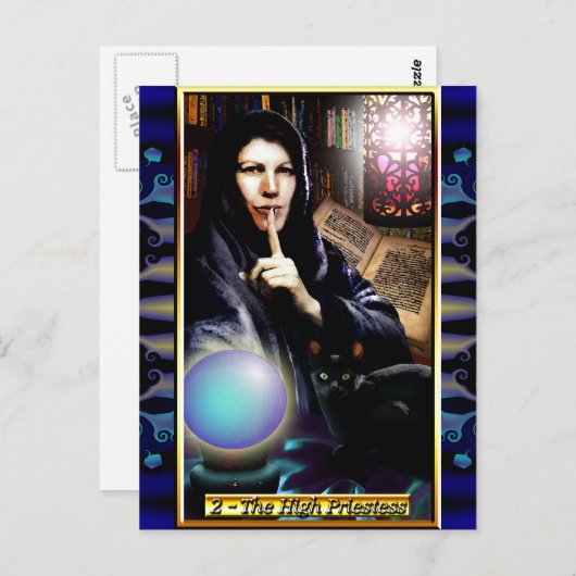 Het hoge Priestess van het Tarot Banx Briefkaart (Voorkant / Achterkant)
