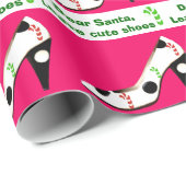 Het hoge rood van de Schoenen van Kerstmis van de Cadeaupapier (Rol Hoek)