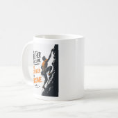 Het hoger klimmen Rock klimmen ontwerp Koffiemok (Voorkant links)