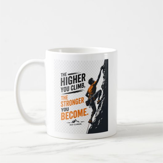 Het hoger klimmen Rock klimmen ontwerp Koffiemok (Links)