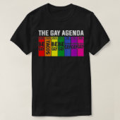 Het homohuwelijk agenda LGBT Pride T-shirt (Design voorkant)