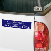 Het homohuwelijk: gebaseerd op het radicale idee d bumpersticker (Op Truck)