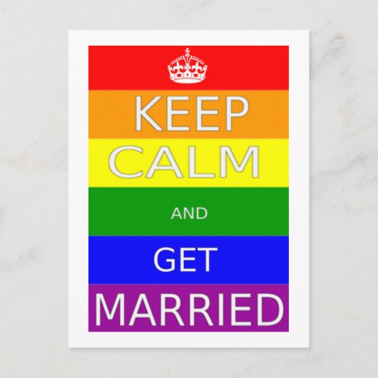 Het homohuwelijk houdt rustig en trouwen - Briefka Briefkaart (Voorkant)