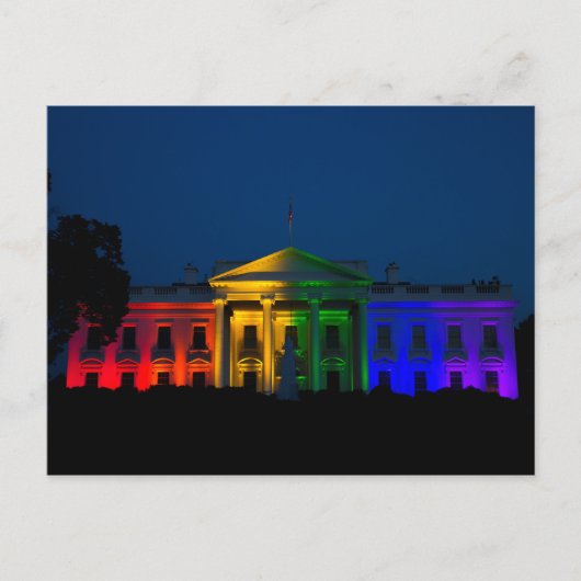 Het homohuwelijk in de nacht werd in Amerika legaa Briefkaart (Voorkant)