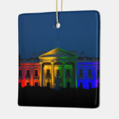 Het homohuwelijk in de nacht werd in Amerika legaa Keramisch Ornament (Links)