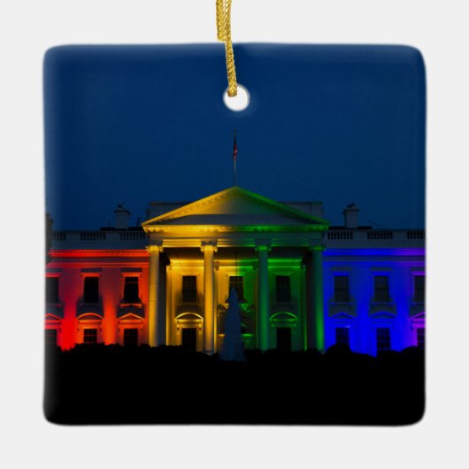 Het homohuwelijk in de nacht werd in Amerika legaa Keramisch Ornament (Voorkant)