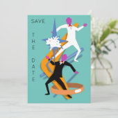 HET HOMOHUWELIJK SAVE THE DATE door Slipperywindow Kaart (Staand voorkant)