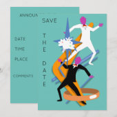 HET HOMOHUWELIJK SAVE THE DATE door Slipperywindow Kaart (Voorkant / Achterkant)