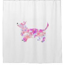 Het hondenpak Corgi douchegordijn
