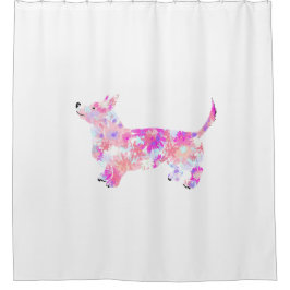 Het hondenpak Corgi douchegordijn