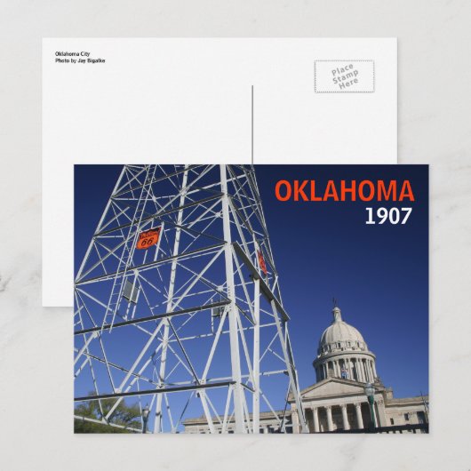 Het honderdjarige briefkaart van Oklahoma (Voorkant / Achterkant)