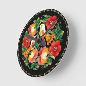 Het Hongaarse Bord van Vogels en van Bloemen Ronde Klok (Hoek)