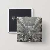 Het Hongaarse Museum Vierkante Button 5,1 Cm (Voorkant /achterkant)