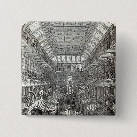 Het Hongaarse Museum Vierkante Button 5,1 Cm (Voorkant)