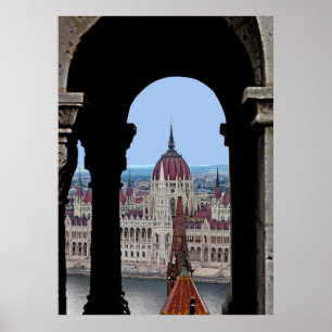 Het Hongaarse parlement "in het Lijst"! Poster