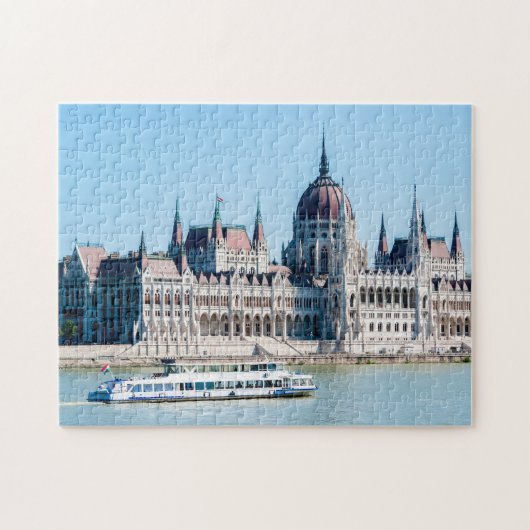 Het Hongaarse parlementsgebouw in de stad Boedapes Legpuzzel (Horizontaal)