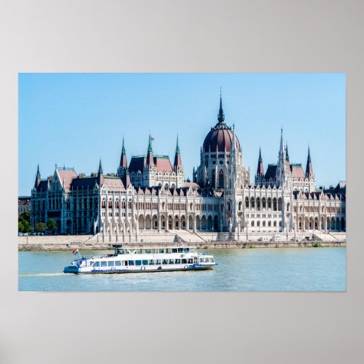 Het Hongaarse parlementsgebouw in de stad Boedapes Poster (Voorkant)