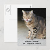 Het hongerige Briefkaart van de Kat (Voorkant / Achterkant)