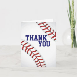 Het honkbal dankt u nota neemt van bedankkaart
