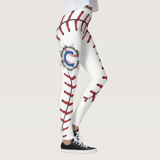 Het honkbal stikt Seizoen Leggings (Rechts)